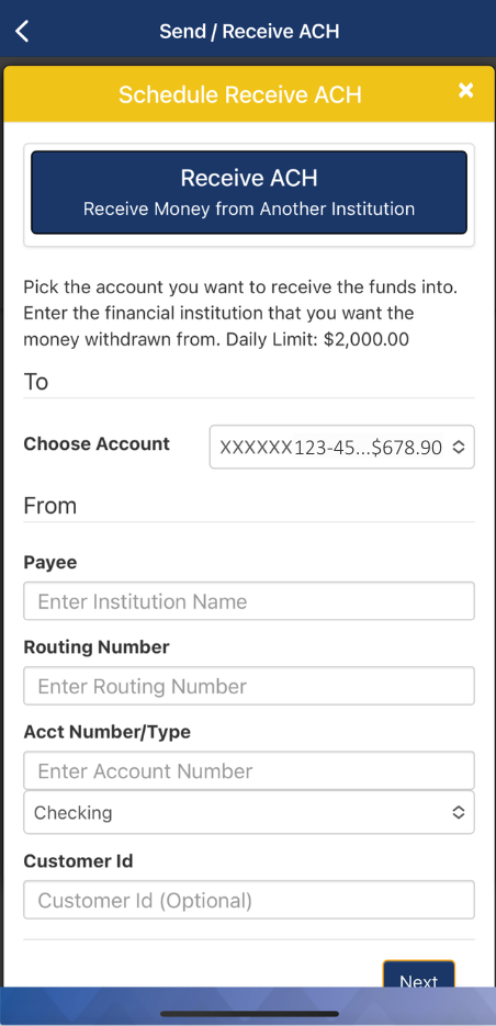 Loan Payment Set Up